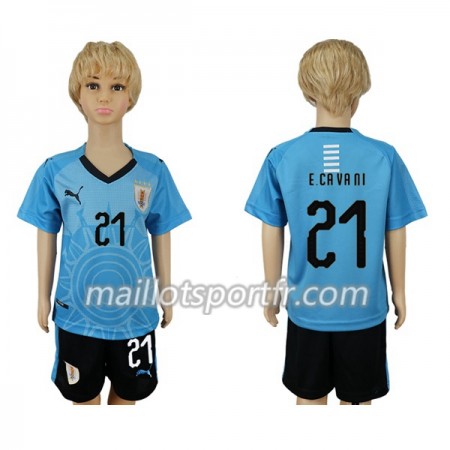 Maillot de Foot Uruguay E.Cavani 21 Enfant Domicile Coupe du monde 2018